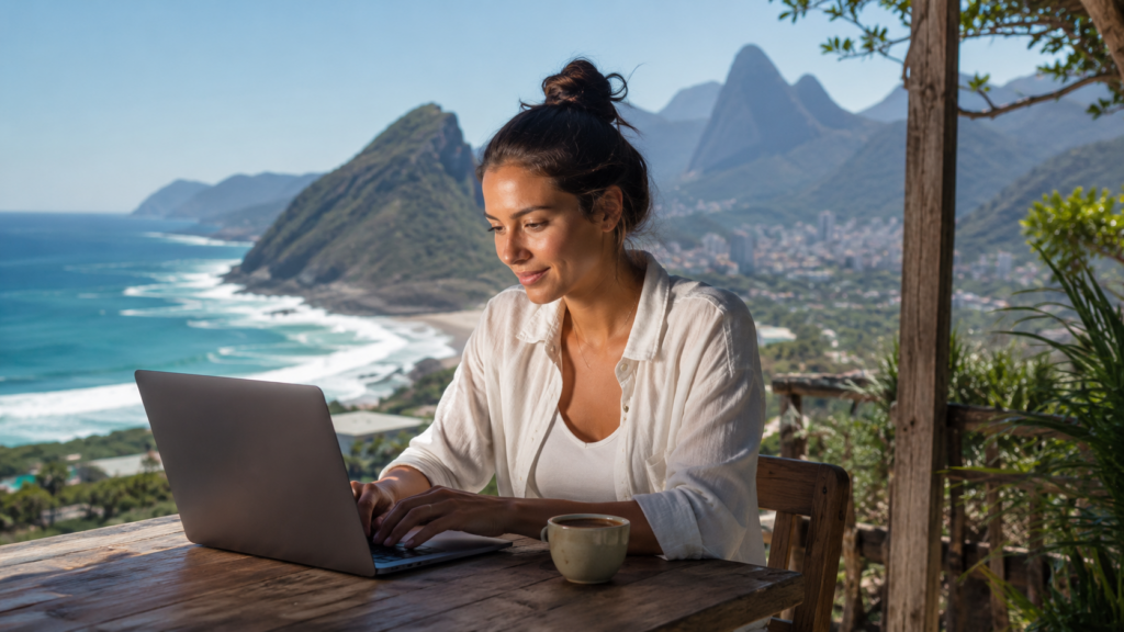 freelancer iniciante trabalhando online com a Keep Nomad